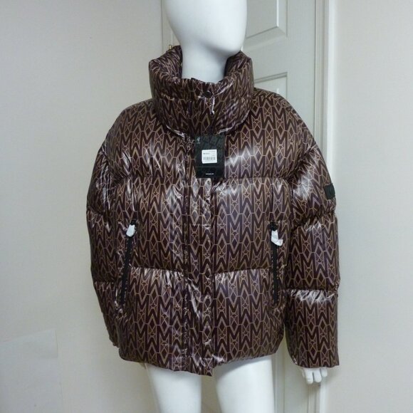 Mackage Mylah Monogram Brown 800+ Puffer Down Jacket - Picture 8 of 16